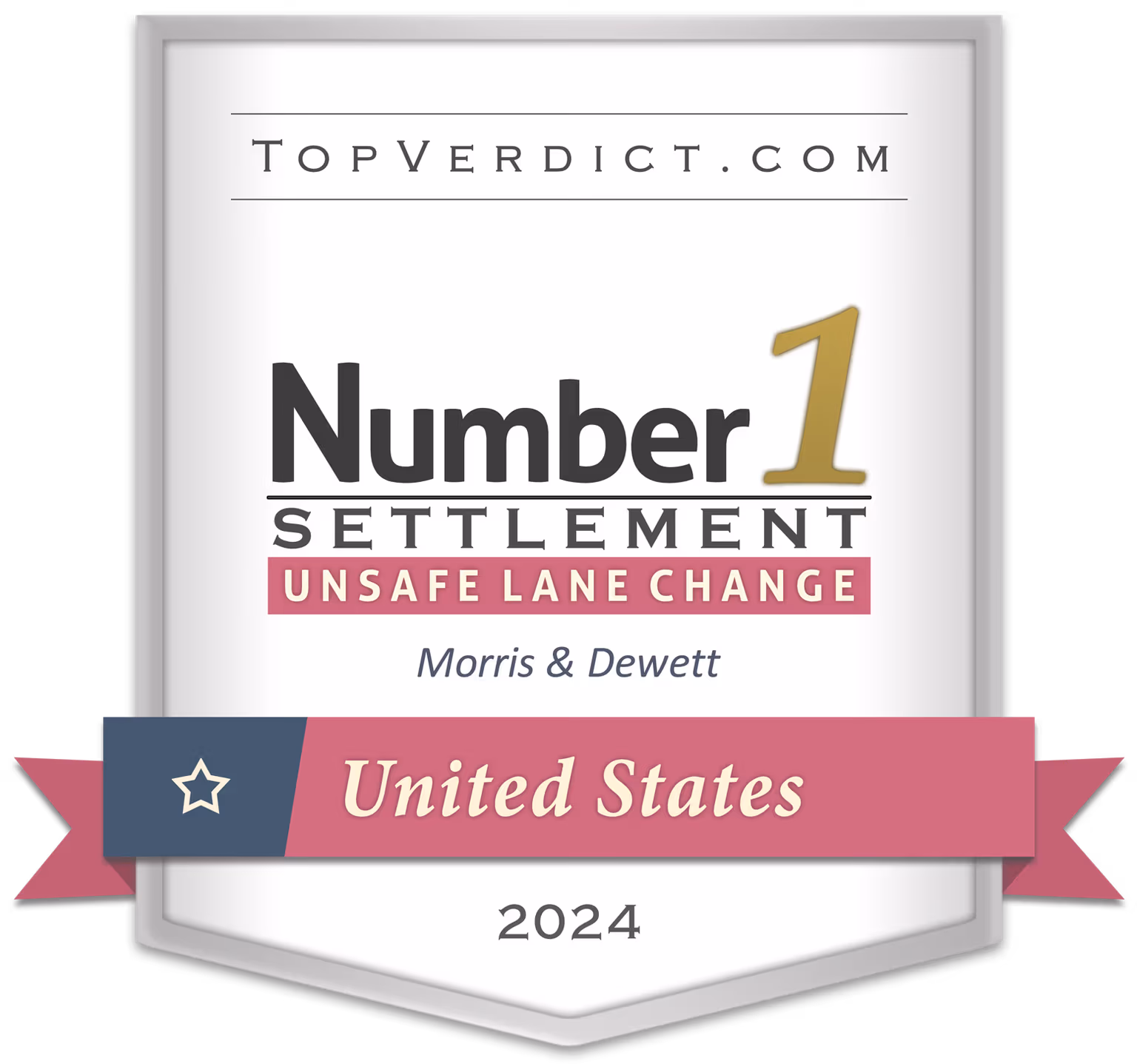 TopVerdict No. 1 unsafe lane change settlement United States 2024 -- Morris & Dewett