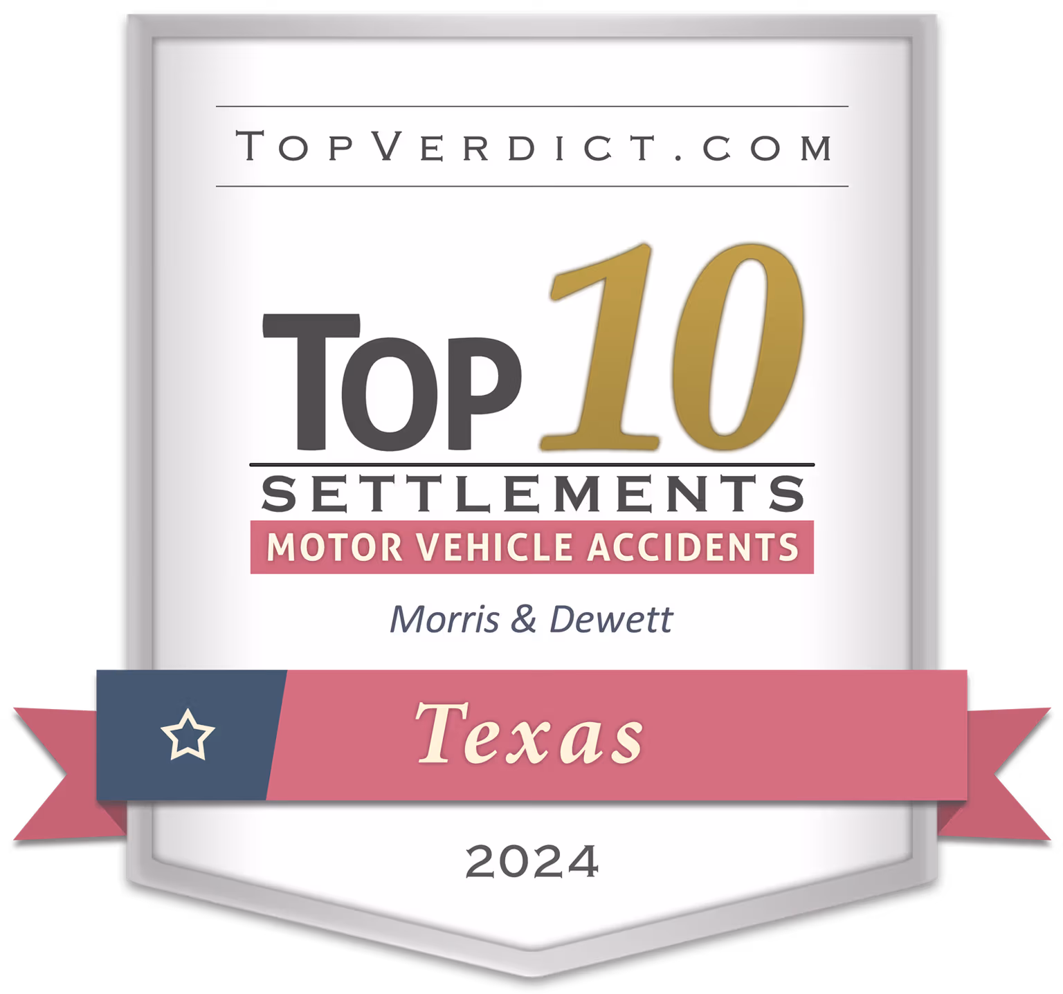 TopVerdict Top 10 motor vehicle accident settlements Texas 2024 -- Morris & Dewett