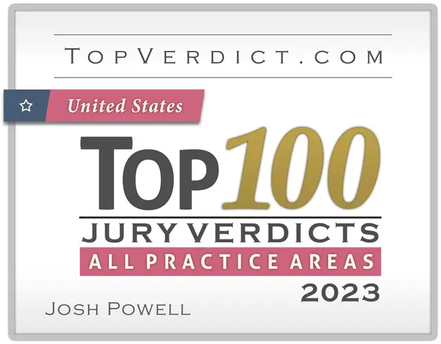 TopVerdict Top 100 verdicts United States 2023 -- Josh Powell